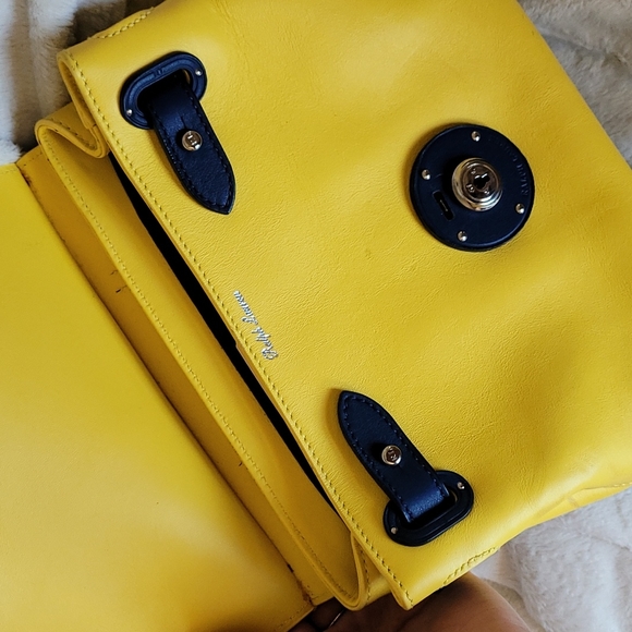 Ralph Lauren Ricky Bag - Yellow and Navy - Picture 12 of 12
